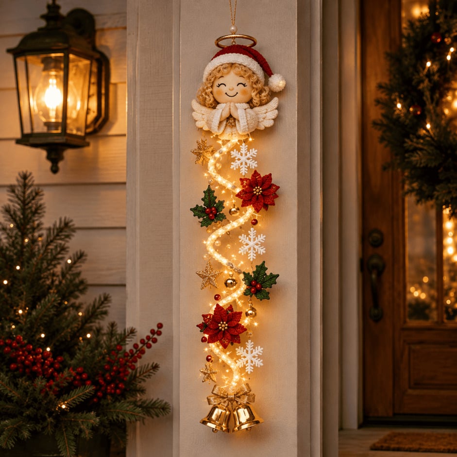 ⏳ Last day! 49% OFF✨ – 🎅MerryCascade Glowing Christmas Door Hanger