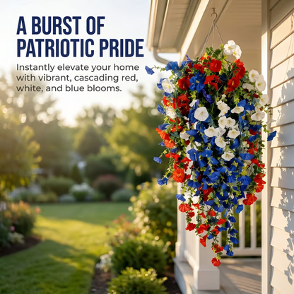 ✨ Celebrate America's 250th Anniversary with Patriotic Hanging Flower Baskets