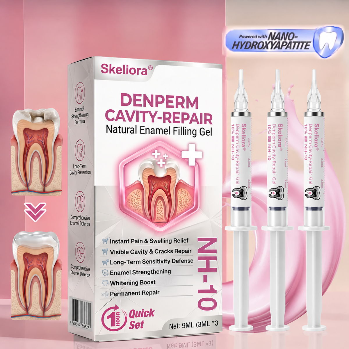 Cavity-Repair Natural Enamel Filling Gel
