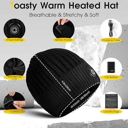 🔥  Heated Knit Cap for Hiking, Skiing & Daily Commute | Limited-Time Offer