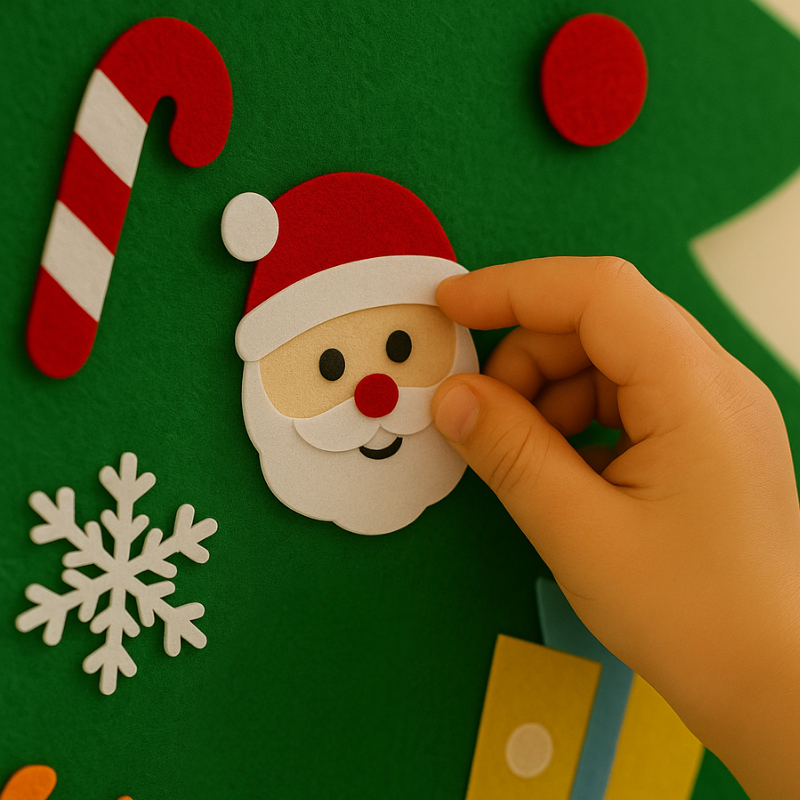 Space-saving felt Christmas tree