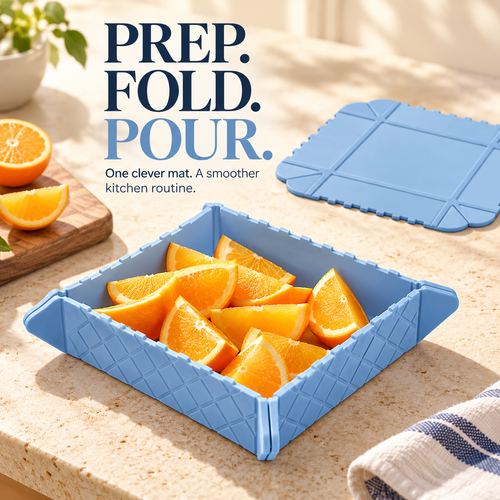 🔥🥗 Foldable Silicone Cutting Mat & Serving Tray✨