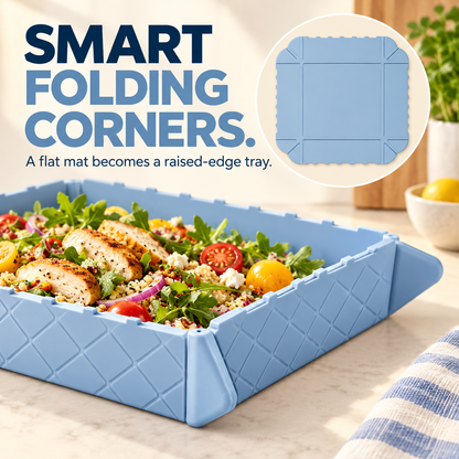 🔥🥗 Foldable Silicone Cutting Mat & Serving Tray✨