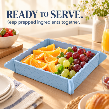 🔥🥗 Foldable Silicone Cutting Mat & Serving Tray✨